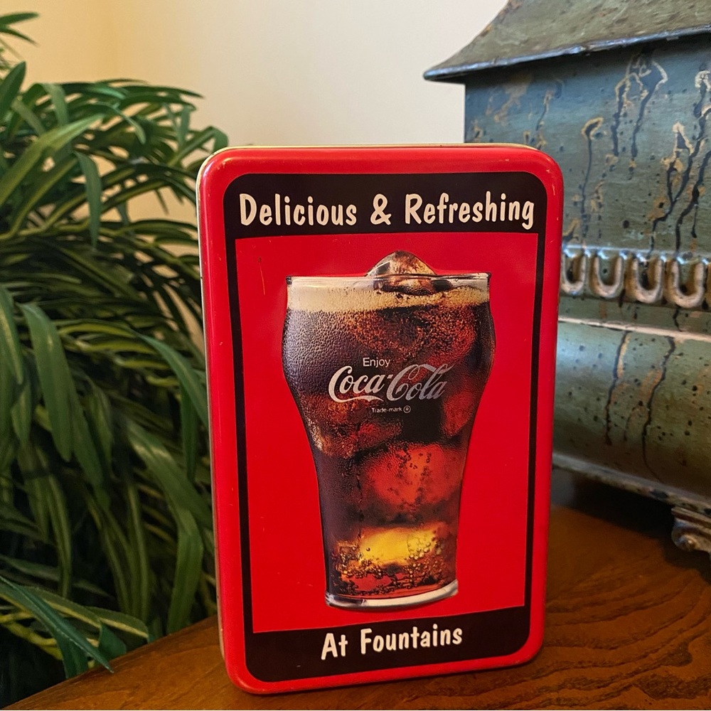 Coco Cola Small Tin Storage Can